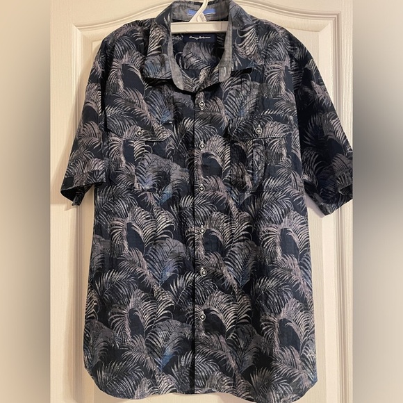 Tommy Bahama Men’s Button Down Island Cotton Short‎ Sleeve Shirt Sz XL - Picture 1 of 7